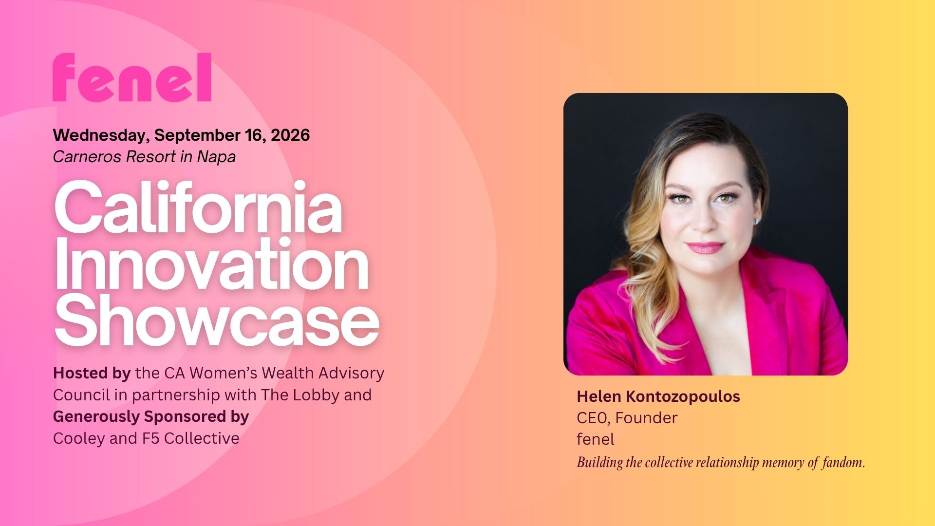 fenel at the California Innovation Showcase